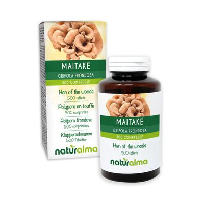 Naturalma Maitake (Hen-of-the-Woods) Mushroom, 150 g, 300 Tablets, Vegan Dietary Supplement