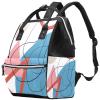 Large-Capacity Multifunctional Waterproof Diaper Backpack for Mom and Dad, Geometric, Color 4, One Size view 1