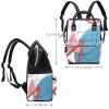 Large-Capacity Multifunctional Waterproof Diaper Backpack for Mom and Dad, Geometric, Color 4, One Size view 2