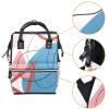 Large-Capacity Multifunctional Waterproof Diaper Backpack for Mom and Dad, Geometric, Color 4, One Size view 3