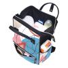 Large-Capacity Multifunctional Waterproof Diaper Backpack for Mom and Dad, Geometric, Color 4, One Size view 4