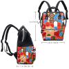 Large-Capacity Multifunctional Waterproof Diaper Backpack for Moms and Dads, Abstract Flowers, Color 9, One Size view 2