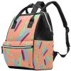 Large-Capacity Multifunctional Waterproof Diaper Backpack for Moms and Dads, Abstract Flowers, Color 10, One Size view 1