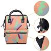 Large-Capacity Multifunctional Waterproof Diaper Backpack for Moms and Dads, Abstract Flowers, Color 10, One Size view 3