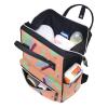 Large-Capacity Multifunctional Waterproof Diaper Backpack for Moms and Dads, Abstract Flowers, Color 10, One Size view 4