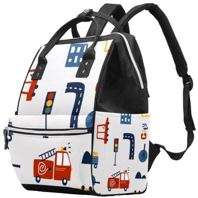 Large-Capacity Multifunctional Waterproof Diaper Backpack for Moms and Dads, Car, Color 1, One Size