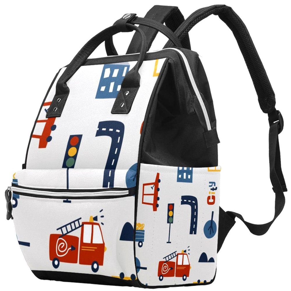 Large-Capacity Multifunctional Waterproof Diaper Backpack for Moms and Dads, Car, Color 1, One Size