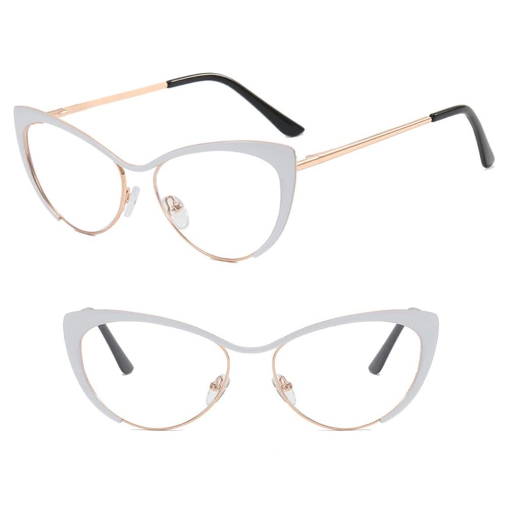 Retro Lightweight Mirrored Blue-Light-Blocking Glasses for Photo Props