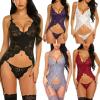 COOKOE Women's Lace Lingerie Robe Nightgown view 3