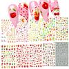 3D Summer Flower & Fruit Nail Stickers, Self-Adhesive, 10 Sheets view 1