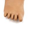 Rubberfashion Short Latex Toe Socks, Extra Thick, Ankle-Length, Brown, 0.8 mm, S view 2