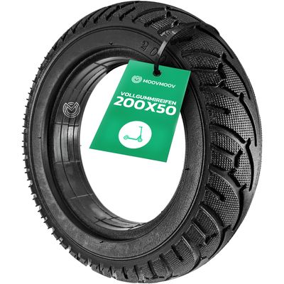 MOOVMOOV Solid Rubber Tire 200x50 for E-TWOW Front Wheel, Speedway Mini 4 Pro Rear Wheel and More