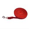 Oiled Leather Dog Long Line, 7.5 m / 12 mm, Red, No Hand Loop view 2