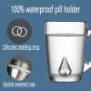 Stainless Steel Waterproof Pill Case Keychain view 2