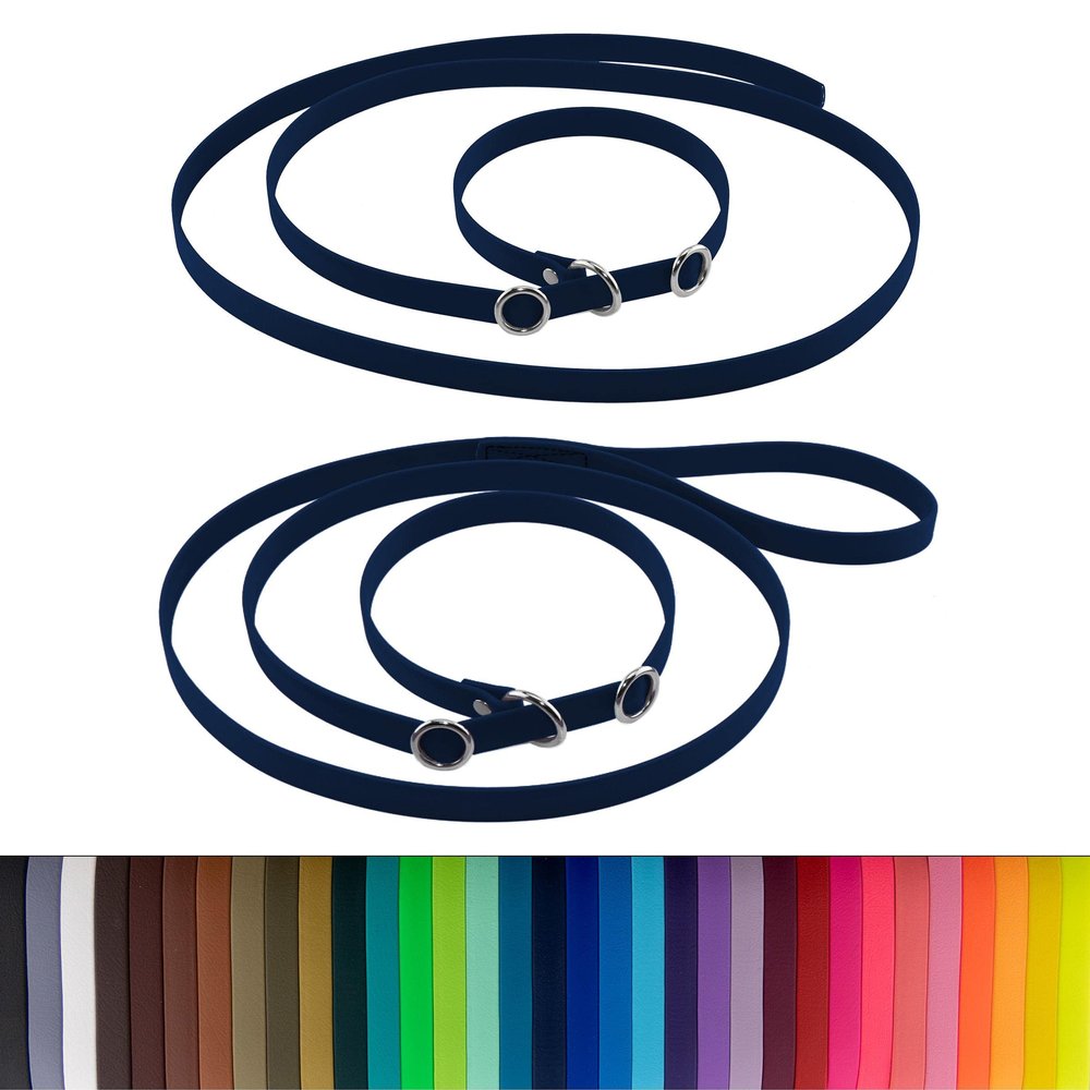 LENNIE BioThane Retriever Leash, 2.5 m, Navy Blue, 16/19 mm