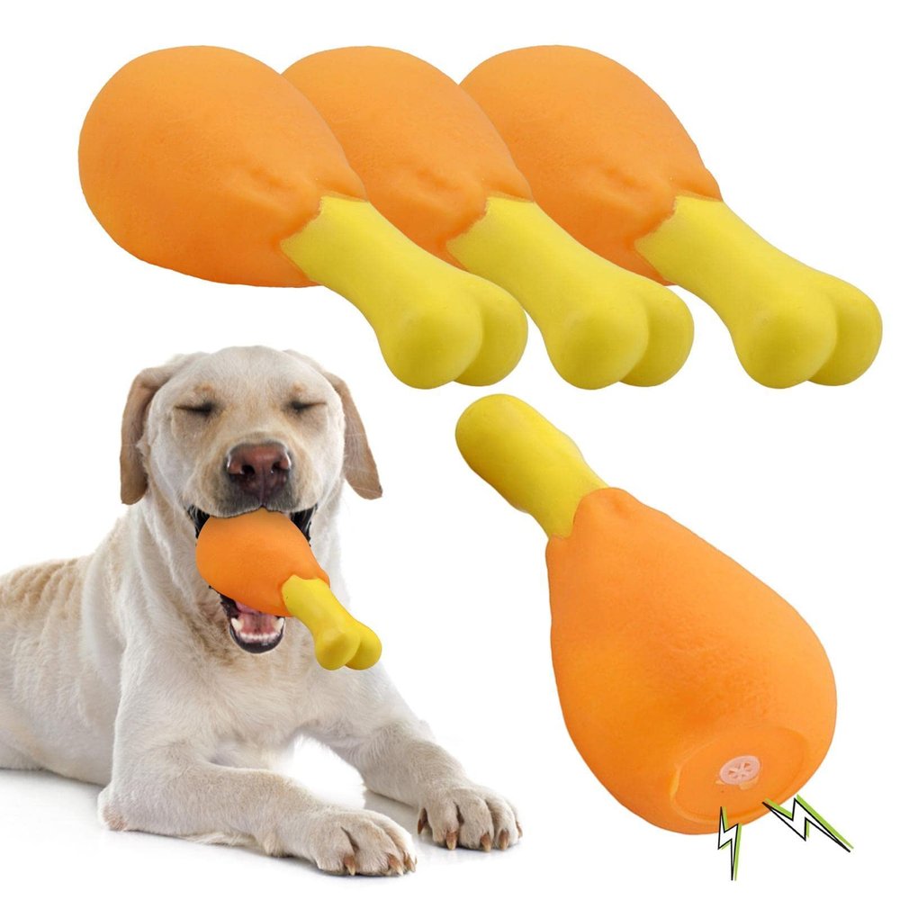 Abonda Dog Toy, 4 Pack, Simulated Chicken Leg