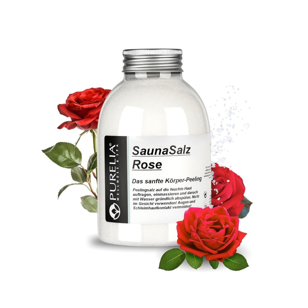 PURELIA Rose Sauna Salt, 650 g, Body Scrub