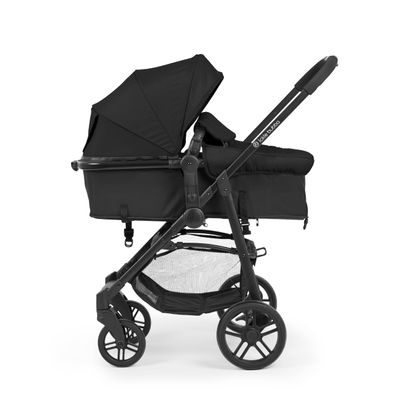 Ickle Bubba Star 2-in-1 Stroller | Reversible Convertible Seat, UPF 50+ Sun Protection, Large Basket, One-Hand Fold, Compact and Durable for Everyday Use (Black)