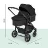 Ickle Bubba Star 2-in-1 Stroller | Reversible Convertible Seat, UPF 50+ Sun Protection, Large Basket, One-Hand Fold, Compact and Durable for Everyday Use (Black) view 2