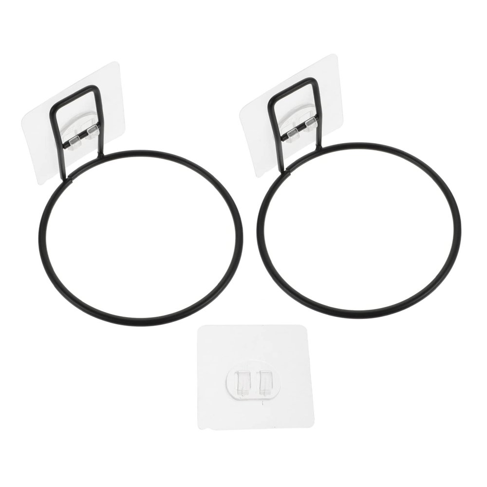 Black Wall-Mounted Pet Bowl Holders, 2-Pack