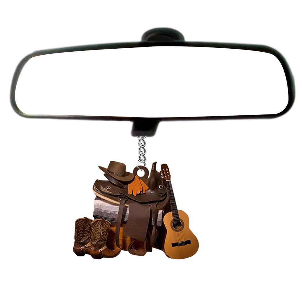 Eastuy Acrylic Saddle Car Pendant | 2D Horse Saddle Keychain