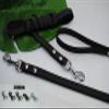 Gray Rubberized Leash, 20 mm (1.5 m, No Hand Loop, Antique Brass Carabiner) view 1