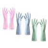 Thin Rubber Kitchen Gloves, 3 Pairs view 1