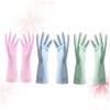 Thin Rubber Kitchen Gloves, 3 Pairs view 2