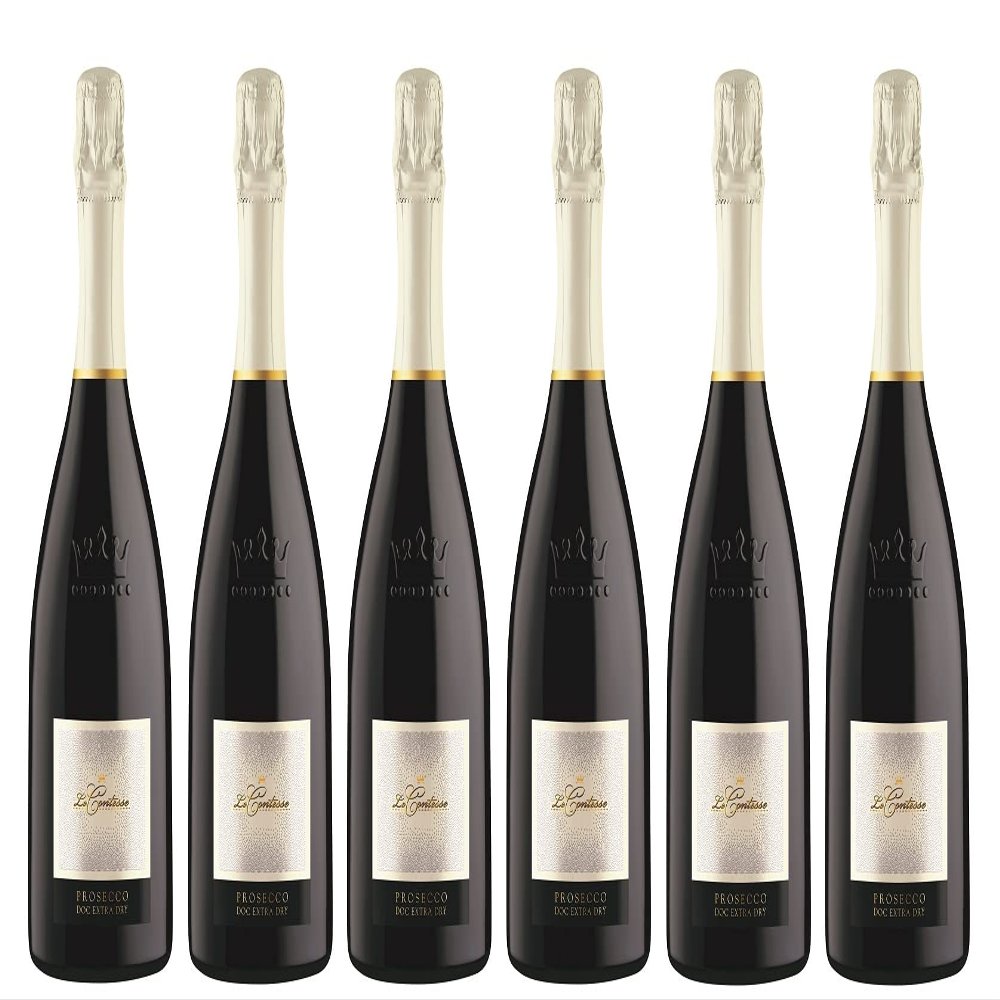 6 x 0.75 L Le Contesse Prosecco Spumante Extra Dry Treviso D.O.P., Veneto, Italy
