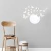 Silver Acrylic Butterfly Wall Stickers, 1 Set view 3