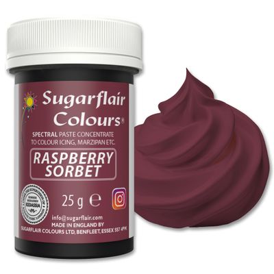 Sugarflair Raspberry Sorbate Spectral Food Coloring Paste, Concentrated, 25 g