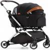 X&Z-XAOY Lightweight Foldable Pet Stroller for Cats and Dogs, 4-Wheel, Black view 1