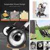 X&Z-XAOY Lightweight Foldable Pet Stroller for Cats and Dogs, 4-Wheel, Black view 3