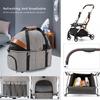 X&Z-XAOY Lightweight Foldable Pet Stroller for Cats and Dogs, 4-Wheel, Black view 4