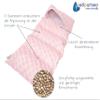 Medi Partners Cherry Pit Heating Pad, Microwaveable, 60 x 20 cm, 800 g, 5 Chambers, Removable Cover, Neck & Shoulder Cold Therapy, Light Pink Minky view 4
