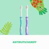 GUM KIDS Toothbrush for Children Ages 2–6, Small Padded Head, Soft Bristles with Toothpaste-Dosing Color Field, Non-Slip Handle & Suction Cup (4 x 1 pc + 1 Free Sample) view 4