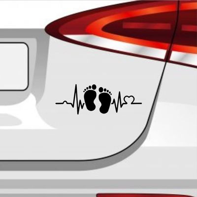 Generic Heartbeat Fe Sticker for Baby/Kids, Love Mama, Brown, 20 x 7 cm
