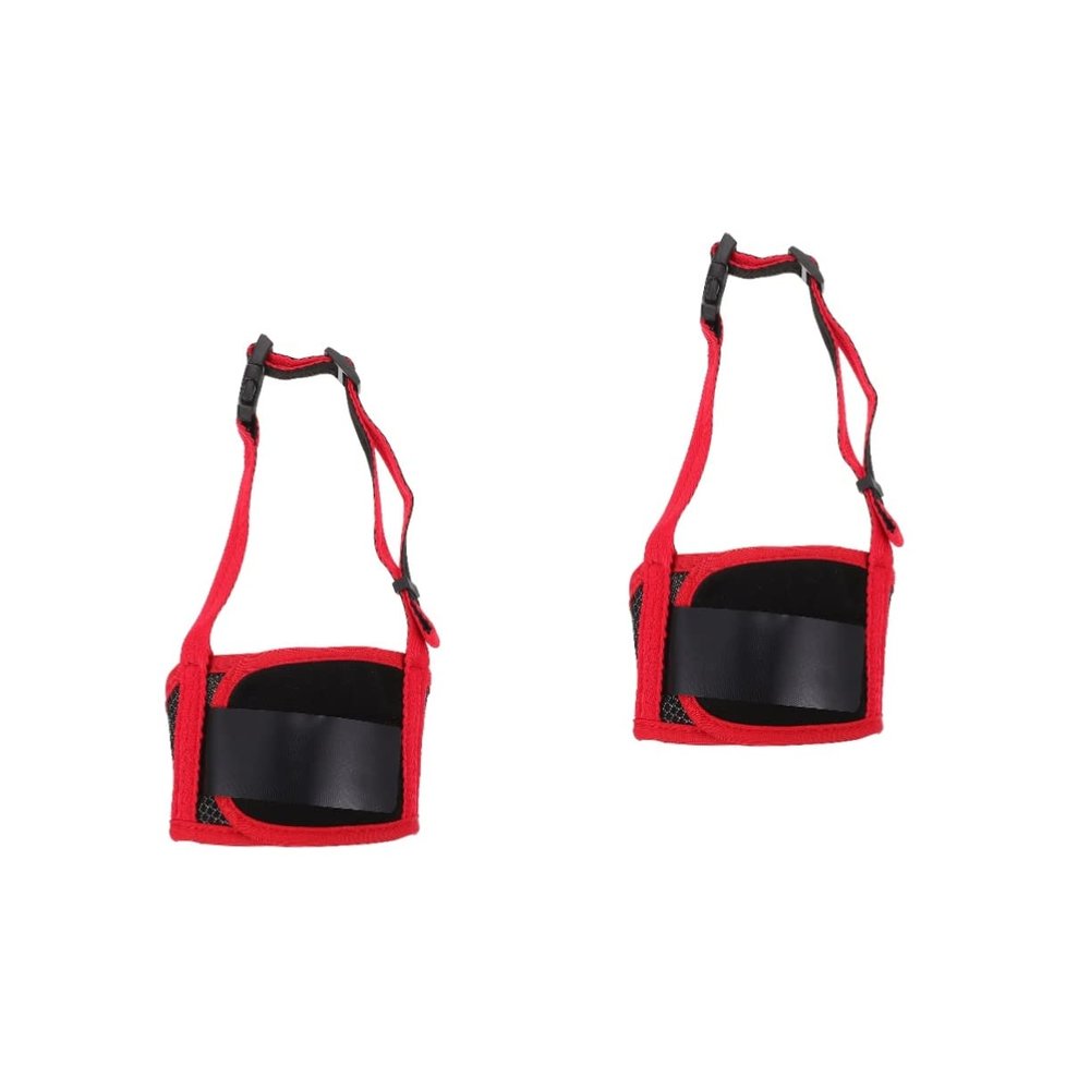 Mipcase 2-Piece Adjustable Dog Muzzle, Breathable Nylon Mask for Small to Large Dogs