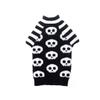 Halloween Dog Sweater with Skull and Stripes view 3