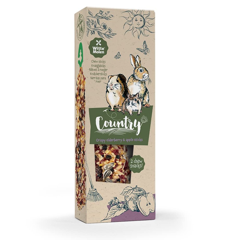 Witte Molen Country Small-Animal Stick, Elderberry & Apple, 110 g