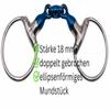 AMKA Sweet Iron Double-Jointed Eggbutt Snaffle, 18 mm, 65 mm Rings view 3