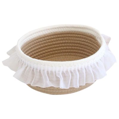 FOMIYES Cotton Rope Storage Basket, Medium, Decorative and Functional