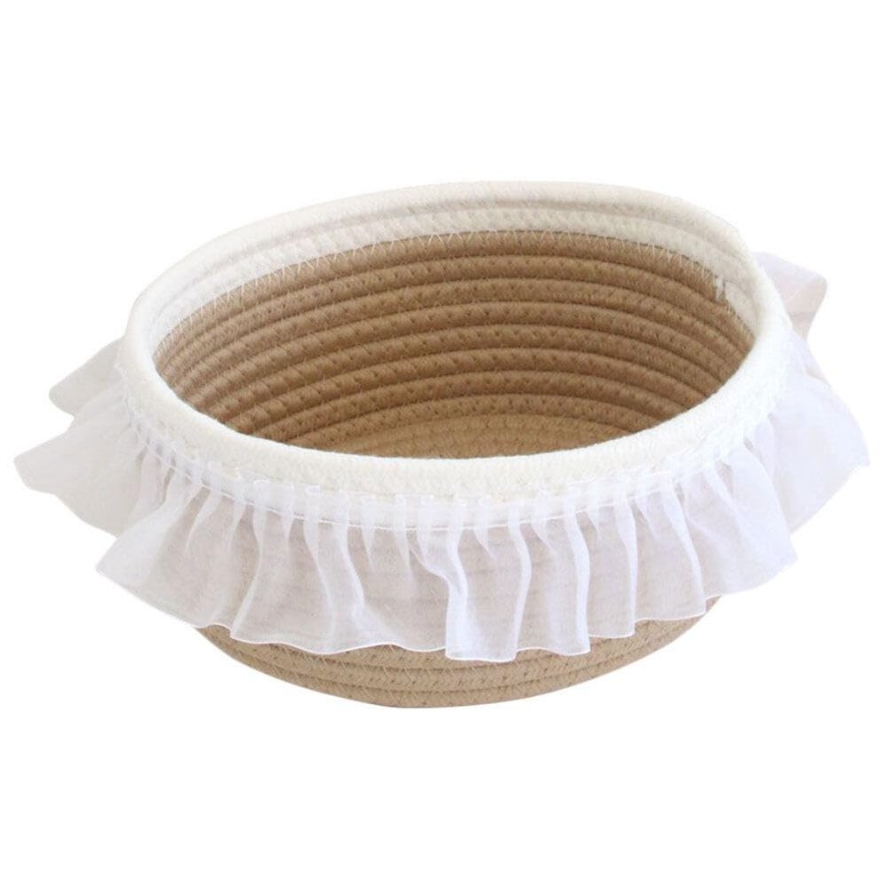 FOMIYES Cotton Rope Storage Basket, Medium, Decorative and Functional