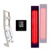 1x InfraROTmed 500W + 1x 750W infrared radiator with controller and backrest, full-spectrum deep-heat radiator for saunas and infrared cabins view 1