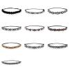 Vintage Black Queen Shiny Crystal Pearl Elastic Headband, 1H2004 view 2