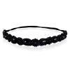 Vintage Black Queen Shiny Crystal Pearl Elastic Headband, 1H2004 view 3