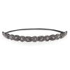 Vintage Black Queen Shiny Crystal Pearl Elastic Headband, 1H2004 view 4