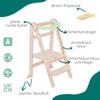Mamatoyz Fold Mint Montessori Learning Tower, Foldable Birch Wood Tower with 2 Adjustable Heights view 3