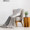 Euromat Sherpa Microfiber Flannel Blanket, Throw, Bedspread 150 x 200 cm (Light Gray) view 1