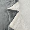 Euromat Sherpa Microfiber Flannel Blanket, Throw, Bedspread 150 x 200 cm (Light Gray) view 3